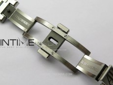 Lady Royal Oak 33mm 67651 Diamonds SS ZF 1:1 Best Edition White Textured Dial on SS Bracelet RONDA Quartz