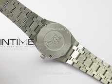 Lady Royal Oak 33mm 67651 Diamonds SS ZF 1:1 Best Edition White Textured Dial on SS Bracelet RONDA Quartz