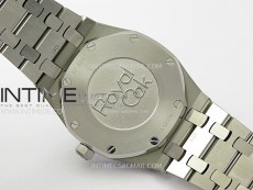 Lady Royal Oak 33mm 67651 Diamonds SS ZF 1:1 Best Edition White Textured Dial on SS Bracelet RONDA Quartz