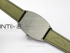Crazy Hours Real Jumping Hour SS ABF White Dial White Markers on Black Leather Strap A23J