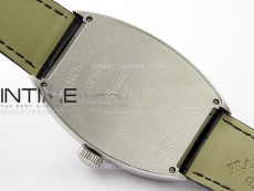 Crazy Hours Real Jumping Hour SS ABF White Dial White Markers on Black Leather Strap A23J