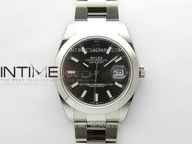 DateJust 41mm 126300 904 SS ONE Factory V2 1:1 Best Edition Rhodium Dial Sticks Markers on Oyster Bracelet DD3235