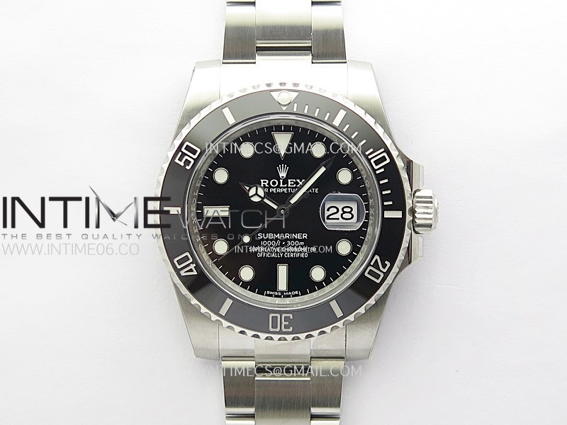 Submariner 40mm 116610 LN Black Ceramic 904L Steel ONE Factory 1:1 Best Edition Black Dial On 904L SS Bracelet VR3135