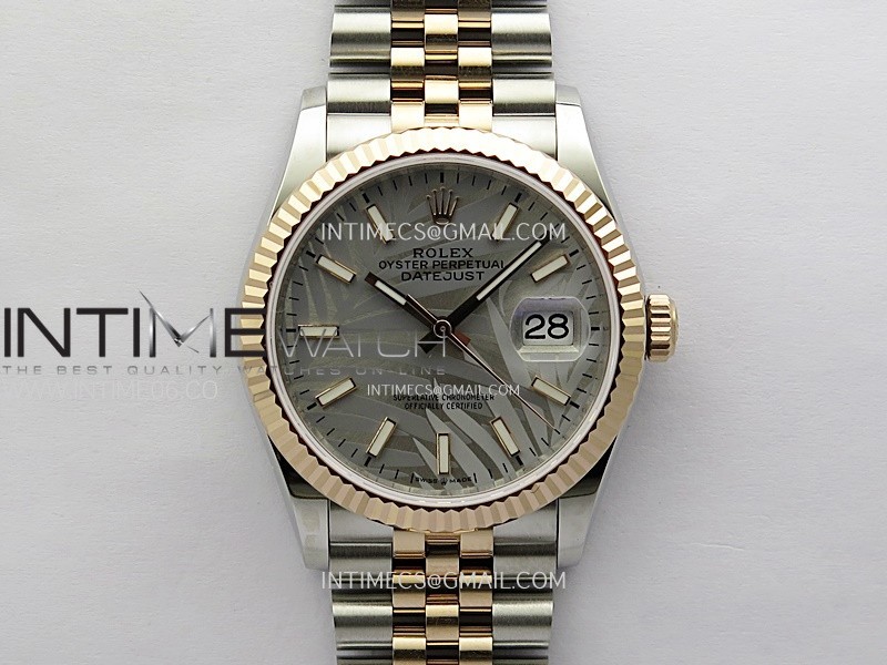 DateJust 36MM 126231 SS/RG APSF 1:1 Best Edition Palm Leaves Dial Sticks Markers on SS/RG Jubilee Bracelet SA3235 DateJust 36MM 126231 SS/RG APSF 1:1 Best Edition Palm Leaves Dial Sticks Markers on SS/RG Jubilee Bracelet SA3235
