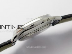 Master Ultra Thin Perpetual Calendar SS J Factory Best Edition Silver Dial on Black Leather Strap A868