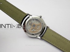 Master Ultra Thin Perpetual Calendar SS J Factory Best Edition Gray Dial on Black Leather Strap A868
