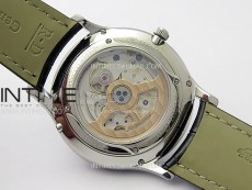 Master Ultra Thin Perpetual Calendar SS J Factory Best Edition Gray Dial on Black Leather Strap A868