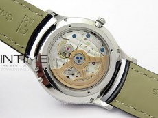 Master Ultra Thin Perpetual Calendar SS J Factory Best Edition Gray Dial on Black Leather Strap A868