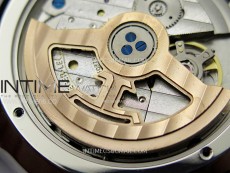 Master Ultra Thin Perpetual Calendar SS J Factory Best Edition Gray Dial on Black Leather Strap A868
