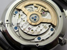 Master Ultra Thin Perpetual Calendar SS J Factory Best Edition Gray Dial on Black Leather Strap A868