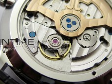 Master Ultra Thin Perpetual Calendar SS J Factory Best Edition Gray Dial on Black Leather Strap A868