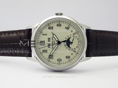 Perpetual Calendar 5320G-001 SS KRF 1:1 Best Edition Cream Dial on Brown Leather Strap A324