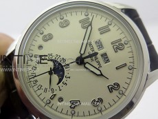 Perpetual Calendar 5320G-001 SS KRF 1:1 Best Edition Cream Dial on Brown Leather Strap A324