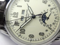 Perpetual Calendar 5320G-001 SS KRF 1:1 Best Edition Cream Dial on Brown Leather Strap A324