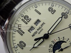 Perpetual Calendar 5320G-001 SS KRF 1:1 Best Edition Cream Dial on Brown Leather Strap A324