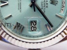 Day Date 228236 40mm 904L SS 1:1 AR+F Best Edition Ice Blue Dial Roman Markers on SS President Bracelet SA3255