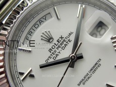 Day Date 228236 40mm 904L SS 1:1 AR+F Best Edition White Dial Roman Markers on SS President Bracelet SA3255