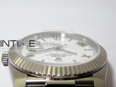Day Date 228236 40mm 904L SS 1:1 AR+F Best Edition White Dial Roman Markers on SS President Bracelet SA3255