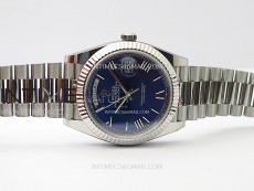 Day Date 228236 40mm 904L SS 1:1 AR+F Best Edition Blue Dial Roman Markers on SS President Bracelet SA3255