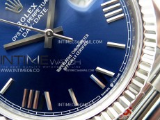Day Date 228236 40mm 904L SS 1:1 AR+F Best Edition Blue Dial Roman Markers on SS President Bracelet SA3255