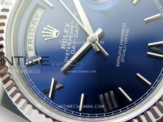 Day Date 228236 40mm 904L SS 1:1 AR+F Best Edition Blue Dial Roman Markers on SS President Bracelet SA3255