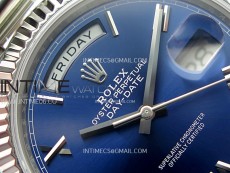 Day Date 228236 40mm 904L SS 1:1 AR+F Best Edition Blue Dial Roman Markers on SS President Bracelet SA3255