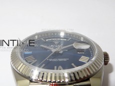 Day Date 228236 40mm 904L SS 1:1 AR+F Best Edition Blue Dial Roman Markers on SS President Bracelet SA3255