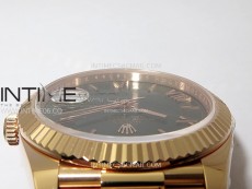 Day Date 228235 40mm 904L RG 1:1 AR+F Best Edition Green Dial Roman Markers on RG President Bracelet SA3255