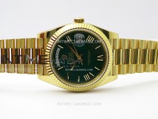 Day Date 228238 40mm 904L YG 1:1 AR+F Best Edition Green Dial Roman Markers on YG President Bracelet SA3255