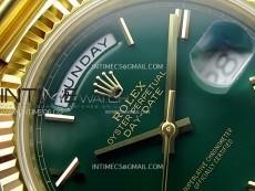 Day Date 228238 40mm 904L YG 1:1 AR+F Best Edition Green Dial Roman Markers on YG President Bracelet SA3255