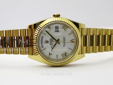 Day Date 228238 40mm 904L YG 1:1 AR+F Best Edition White Dial Roman Markers on YG President Bracelet SA3255