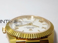 Day Date 228238 40mm 904L YG 1:1 AR+F Best Edition White Dial Roman Markers on YG President Bracelet SA3255