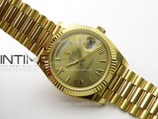 Day Date 228238 40mm 904L YG 1:1 AR+F Best Edition Gold Dial Roman Markers on YG President Bracelet SA3255