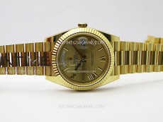 Day Date 228238 40mm 904L YG 1:1 AR+F Best Edition Gold Dial Roman Markers on YG President Bracelet SA3255