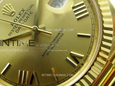 Day Date 228238 40mm 904L YG 1:1 AR+F Best Edition Gold Dial Roman Markers on YG President Bracelet SA3255
