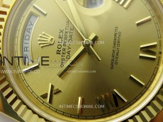 Day Date 228238 40mm 904L YG 1:1 AR+F Best Edition Gold Dial Roman Markers on YG President Bracelet SA3255