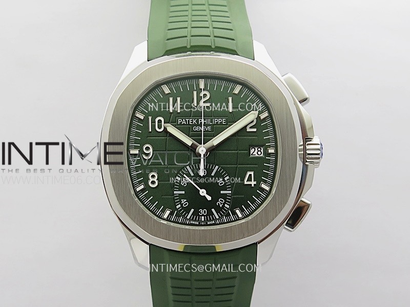 Aquanaut 5968 SS YLF Best Edition Green Dial on Green Rubber Strap A520 Aquanaut 5968 SS YLF Best Edition Green Dial on Green Rubber Strap A520