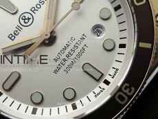 BR 03-92 Diver Ceramic Bezel Bronze B12 1:1 Best Edition White Dial on Brown Leather Strap MIYOTA 9015 (Free Rubber Strap)