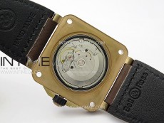 BR 03-92 Diver Ceramic Bezel Bronze B12 1:1 Best Edition White Dial on Brown Leather Strap MIYOTA 9015 (Free Rubber Strap)