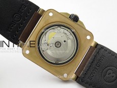 BR 03-92 Diver Ceramic Bezel Bronze B12 1:1 Best Edition White Dial on Brown Leather Strap MIYOTA 9015 (Free Rubber Strap)