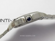 Santos de Cartier 35mm SS BVF 1:1 Best Edition White Dial on SS SmartLinks Bracelet MIYOTA 9015