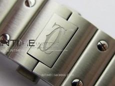 Santos de Cartier 35mm SS BVF 1:1 Best Edition White Dial on SS SmartLinks Bracelet MIYOTA 9015