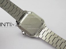 Santos de Cartier 35mm SS BVF 1:1 Best Edition White Dial on SS SmartLinks Bracelet MIYOTA 9015