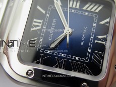 Santos de Cartier 35mm SS BVF 1:1 Best Edition Blue Dial on SS SmartLinks Bracelet MIYOTA 9015