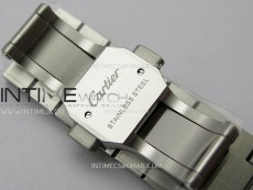 Santos de Cartier 35mm SS BVF 1:1 Best Edition Blue Dial on SS SmartLinks Bracelet MIYOTA 9015