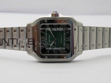 Santos de Cartier 35mm SS BVF 1:1 Best Edition Green Dial on SS SmartLinks Bracelet MIYOTA 9015