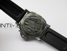 PAM1412 Z Satin-polished steel VSF 1:1 Best Edition Green Shaed Dial on Black Rubber Strap Asian P9010 super clone