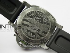 PAM1412 Z Satin-polished steel VSF 1:1 Best Edition Green Shaed Dial on Black Rubber Strap Asian P9010 super clone