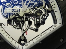 RM055 White inner Bezel Black Crown NTPT/Ti ZF 1:1 Best Edition on Black Rubber Strap RMUL2 Super Clone