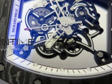 RM055 White inner Bezel Black Crown NTPT/Ti ZF 1:1 Best Edition on Black Rubber Strap RMUL2 Super Clone